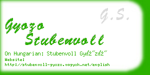 gyozo stubenvoll business card
